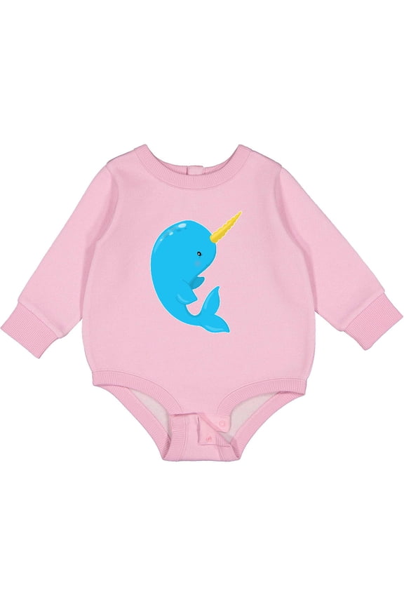 Narwhal Baby Fleece Bodysuit