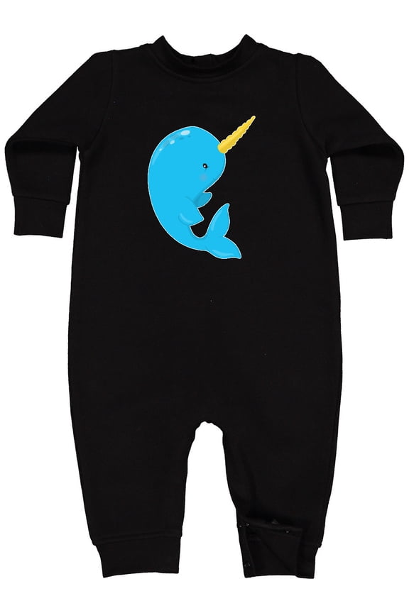 Narwhal Baby Fleece Romper