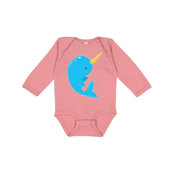 Inktastic Narwhal Boys or Girls Long Sleeve Baby Bodysuit