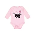 thumbnail image 1 of Inktastic Nashville Girls Long Sleeve Baby Bodysuit, 1 of 5