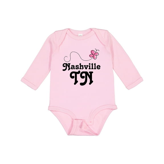 Inktastic Nashville Girls Long Sleeve Baby Bodysuit