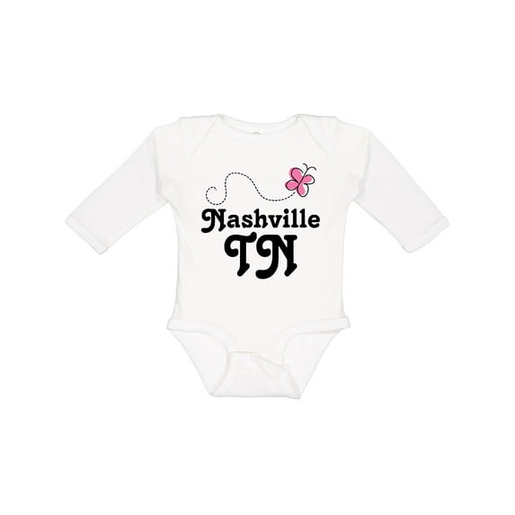 Inktastic Nashville Girls Long Sleeve Baby Bodysuit