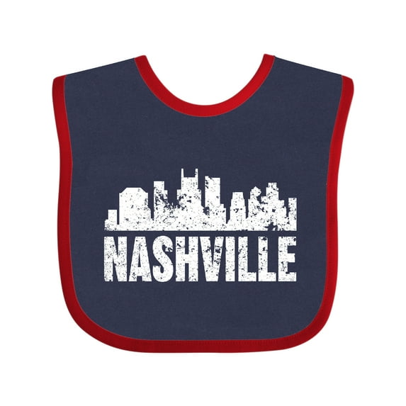 Inktastic Nashville Skyline Grunge Boys or Girls Baby Bib