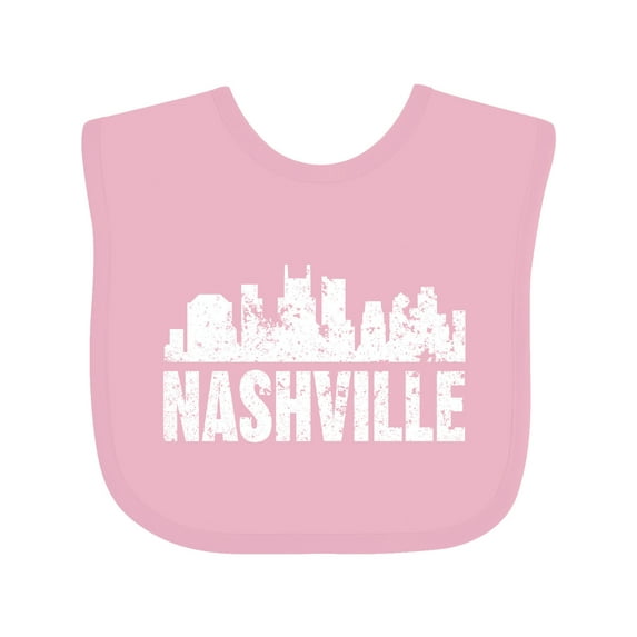 Inktastic Nashville Skyline Grunge Boys or Girls Baby Bib