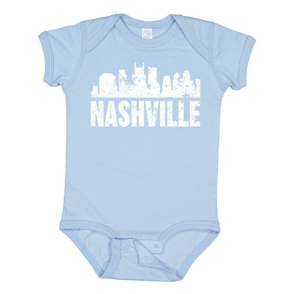 Inktastic Nashville Skyline Grunge Boys or Girls Baby Bodysuit