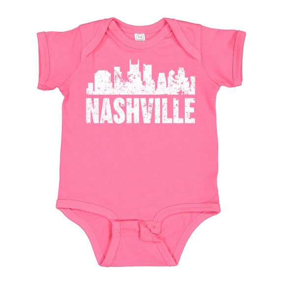 Inktastic Nashville Skyline Grunge Boys or Girls Baby Bodysuit
