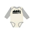 thumbnail image 1 of Inktastic Nashville Skyline Grunge Boys or Girls Long Sleeve Baby Bodysuit, 1 of 5