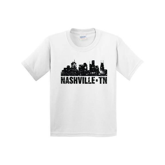 Inktastic Nashville Skyline Grunge Youth T-Shirt
