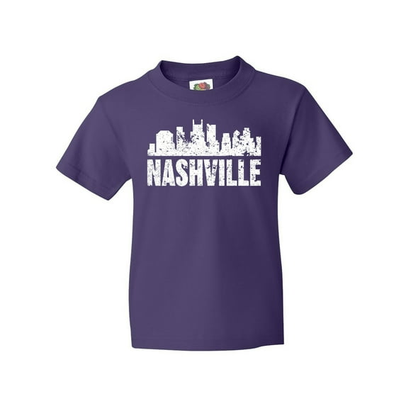 Inktastic Nashville Skyline Grunge Youth T-Shirt