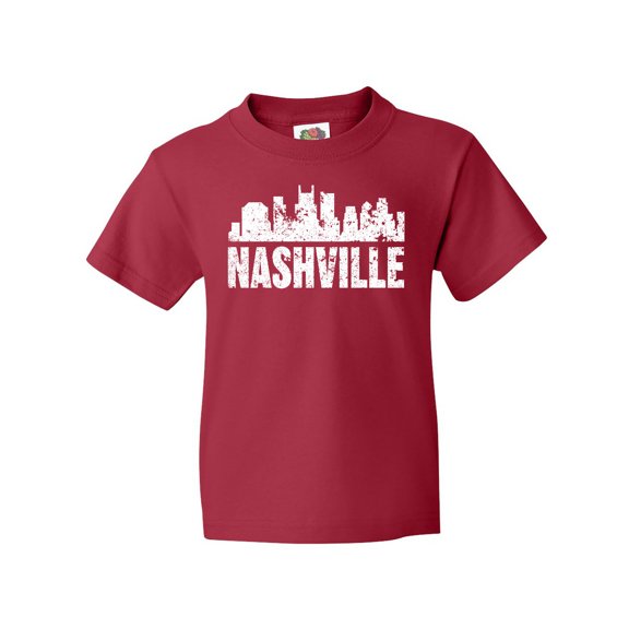 Inktastic Nashville Skyline Grunge Youth T-Shirt