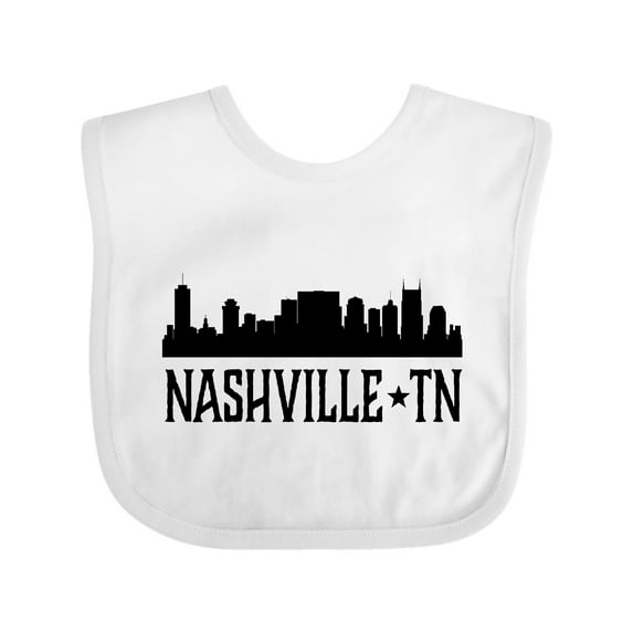 Inktastic Nashville Tennessee City Skyline Boys or Girls Baby Bib