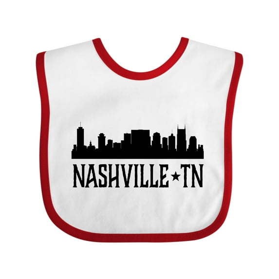 Inktastic Nashville Tennessee City Skyline Boys or Girls Baby Bib