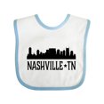 thumbnail image 1 of Inktastic Nashville Tennessee City Skyline Boys or Girls Baby Bib, 1 of 4