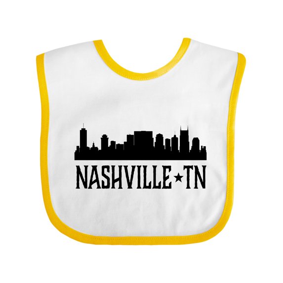 Inktastic Nashville Tennessee City Skyline Boys or Girls Baby Bib