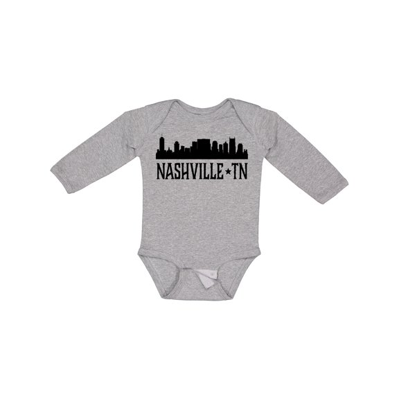 Inktastic Nashville Tennessee City Skyline Boys or Girls Long Sleeve Baby Bodysuit