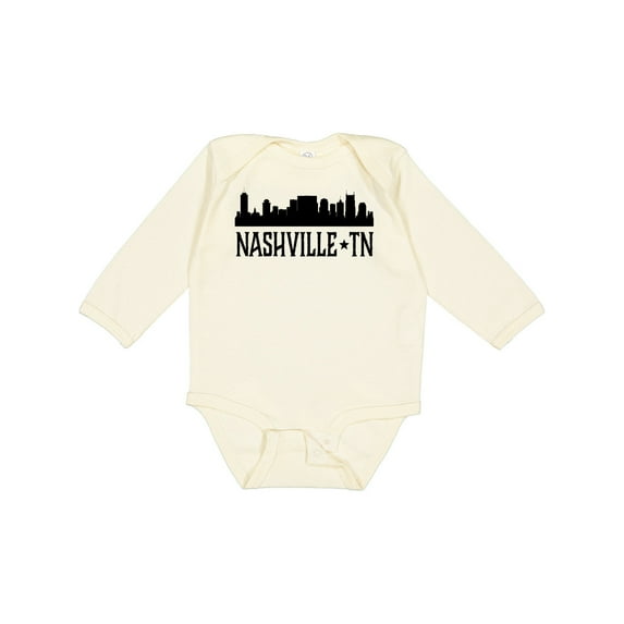 Inktastic Nashville Tennessee City Skyline Boys or Girls Long Sleeve Baby Bodysuit