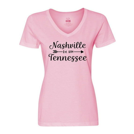 Inktastic Nashville Tennessee Est.1779 Women's V-Neck T-Shirt