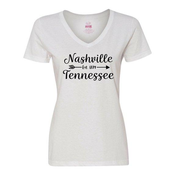 Inktastic Nashville Tennessee Est.1779 Women's V-Neck T-Shirt