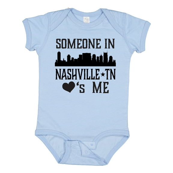 Inktastic Nashville Tennessee Someone Loves Me Skyline Boys or Girls Baby Bodysuit