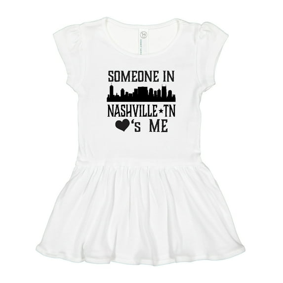 Inktastic Nashville Tennessee Someone Loves Me Skyline Girls Toddler Dress