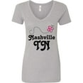 thumbnail image 1 of Inktastic Nashville Women's V-Neck T-Shirt, 1 of 5