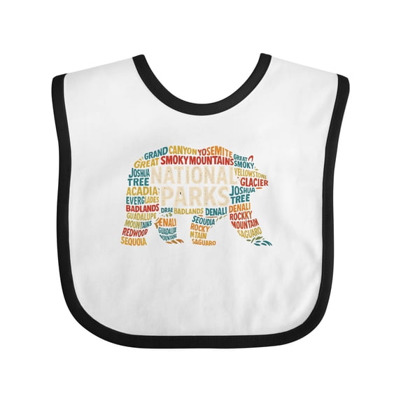 Inktastic National Parks Bear Silhouette Boys or Girls Baby Bib