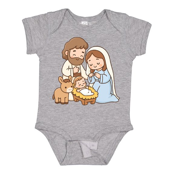 Inktastic Nativity Scene Christmas Manger Boys or Girls Baby Bodysuit