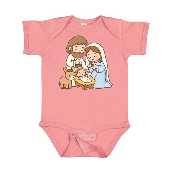 Inktastic Nativity Scene Christmas Manger Boys or Girls Baby Bodysuit