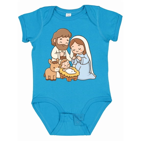 Inktastic Nativity Scene Christmas Manger Boys or Girls Baby Bodysuit