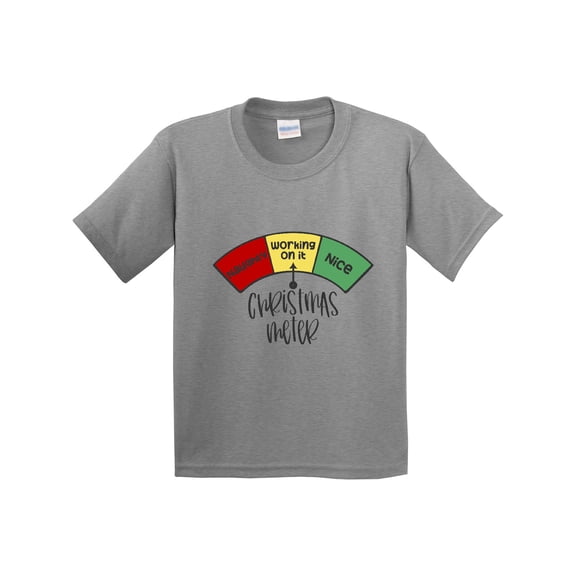 Inktastic Naughty or Nice Christmas Meter Youth T-Shirt