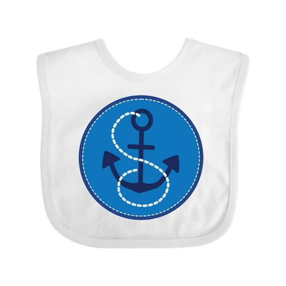 Inktastic Nautical Anchor Sailing Boys or Girls Baby Bib