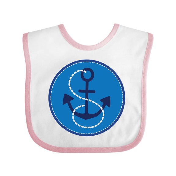 Inktastic Nautical Anchor Sailing Boys or Girls Baby Bib