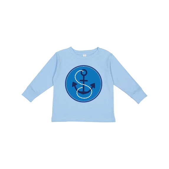 Inktastic Nautical Anchor Sailing Gift Boys or Girls Long Sleeve Toddler T-Shirt