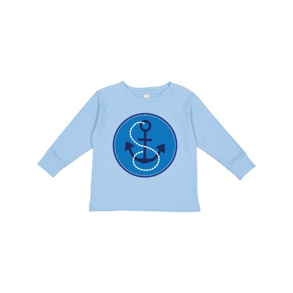 Inktastic Nautical Anchor Sailing Gift Boys or Girls Long Sleeve Toddler T-Shirt