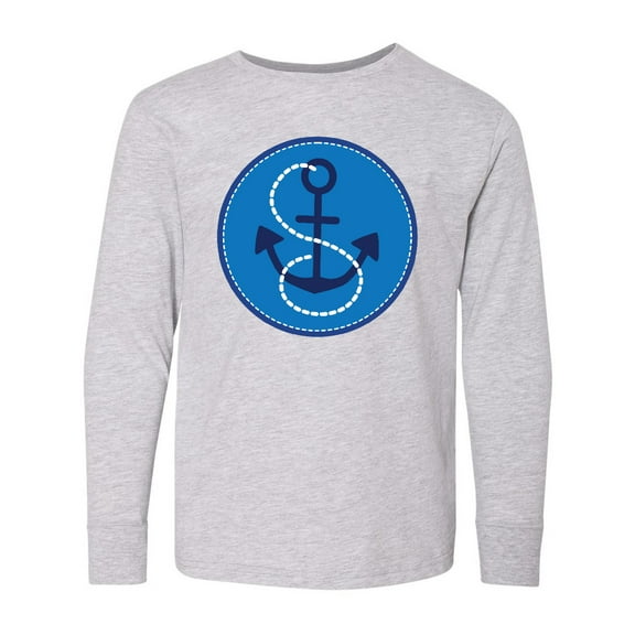 Inktastic Nautical Anchor Sailing Gift Long Sleeve Youth T-Shirt