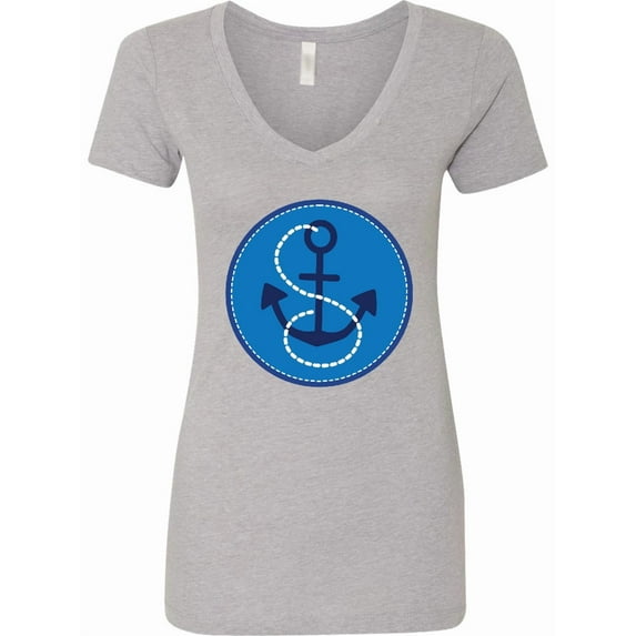 Inktastic Nautical Anchor Sailing Women's V-Neck T-Shirt