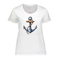 thumbnail image 1 of Inktastic Nautical Anchor and Rope Women's Plus Size T-Shirt, 1 of 5