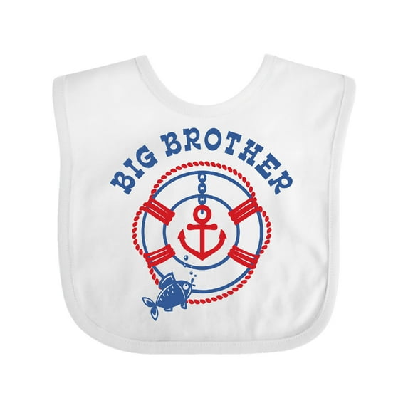 Inktastic Nautical Big Brother Boys Baby Bib