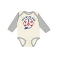 thumbnail image 1 of Inktastic Nautical Little Brother Boys Long Sleeve Baby Bodysuit, 1 of 5