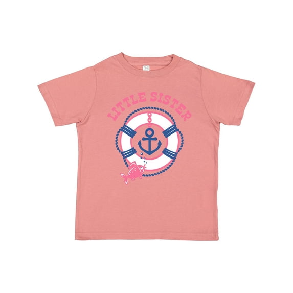 Inktastic Nautical Little Sister Girls Toddler T-Shirt