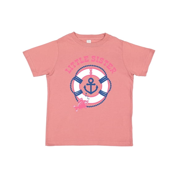 Inktastic Nautical Little Sister Girls Toddler T-Shirt