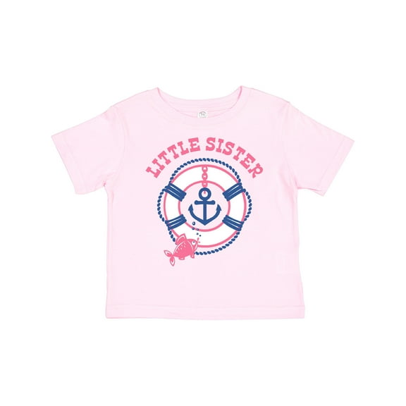 Inktastic Nautical Little Sister Girls Toddler T-Shirt
