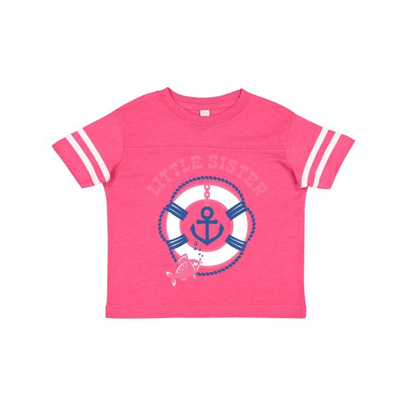 Inktastic Nautical Little Sister Girls Toddler T-Shirt