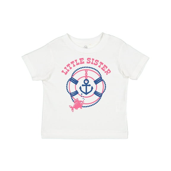 Inktastic Nautical Little Sister Girls Toddler T-Shirt