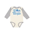 thumbnail image 1 of Inktastic Nautical My 1st Birthday with Blue Whale and Anchor Boys or Girls Long Sleeve Baby Bodysuit, 1 of 5