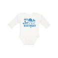 thumbnail image 1 of Inktastic Nautical My 1st Birthday with Blue Whale and Anchor Boys or Girls Long Sleeve Baby Bodysuit, 1 of 5