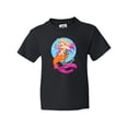 thumbnail image 1 of Inktastic Nautical Orange and Pink Mermaid Sitting on Anchor Youth T-Shirt, 1 of 5