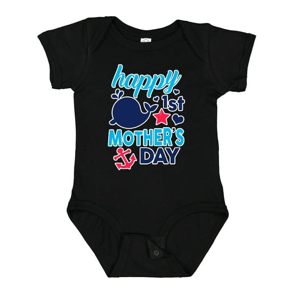 Inktastic Nautical Themed Happy 1st Mother's Day Boys or Girls Baby Bodysuit