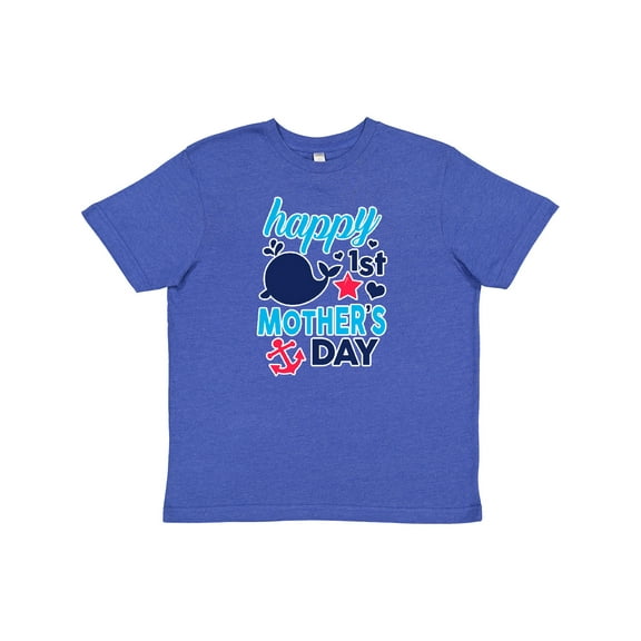Inktastic Nautical Themed Happy 1st Mother's Day Youth T-Shirt