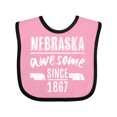 thumbnail image 1 of Inktastic Nebraska Awesome Since 1867 Boys or Girls Baby Bib, 1 of 4